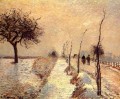 Camino a la nieve de Eragny 1885 Camille Pissarro